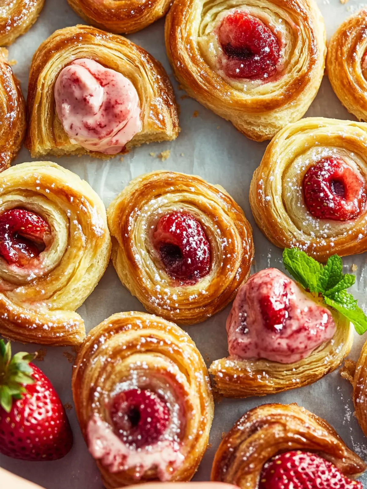 Irresistible Strawberry Palmiers: A Sweet, Flaky Treat 2 Strawberry Palmiers