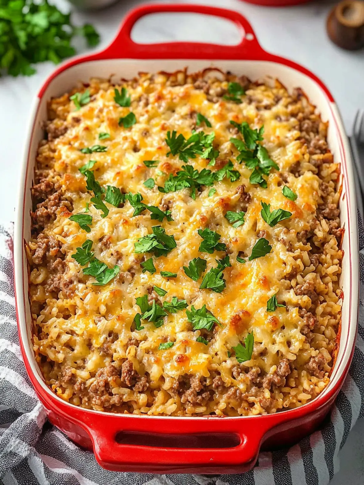 Satisfying Hamburger Rice Casserole in Just 35 Minutes 5 Hamburger Rice Casserole