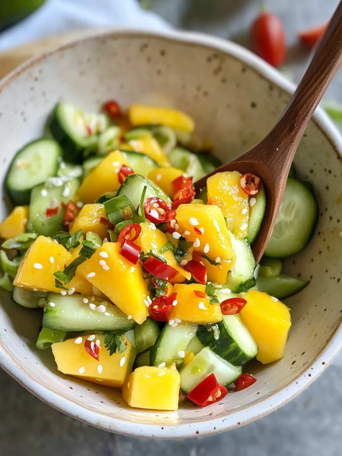 Zesty Mango Cucumber Salad - Your New Favorite Summer Dish 5 Mango Cucumber Salad (Asian)