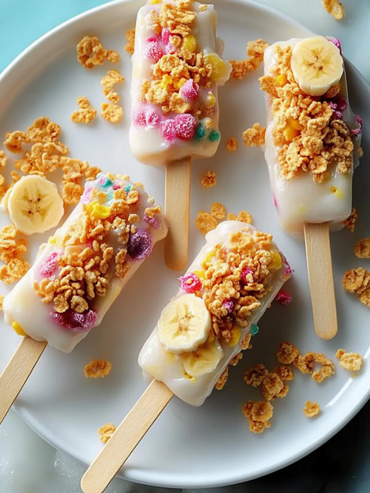 Frozen Banana Cereal Pops That Kids Will Love and Devour 5 Frozen Banana Cereal Pops