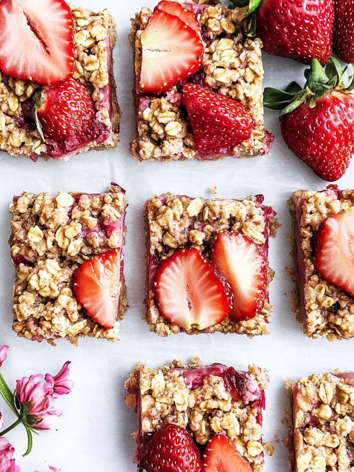Strawberry Rhubarb Oatmeal Bars with Fresh Fruit Bliss 5 Strawberry rhubarb oatmeal bars with fresh fruit
