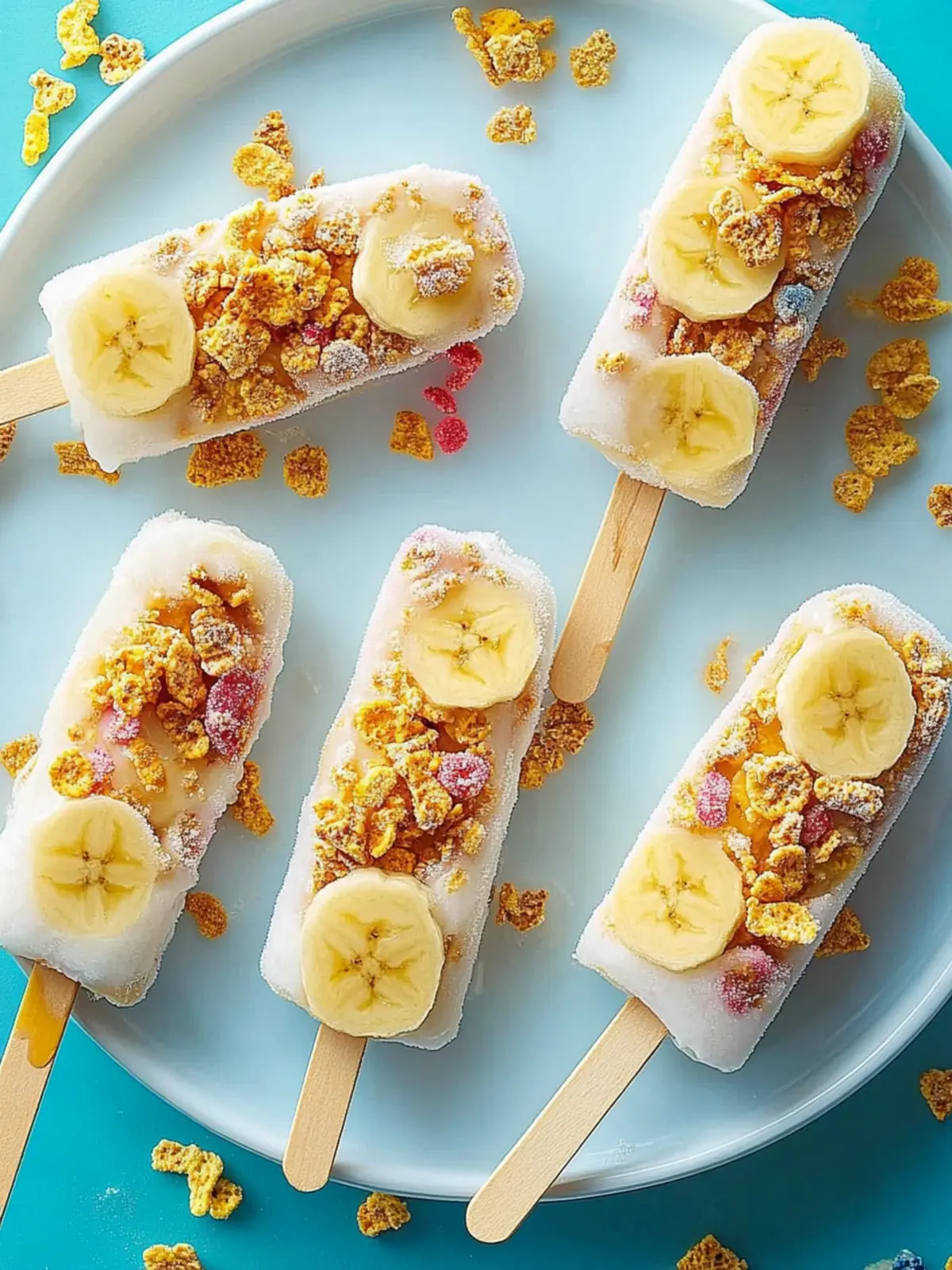 Frozen Banana Cereal Pops That Kids Will Love and Devour 2 Frozen Banana Cereal Pops