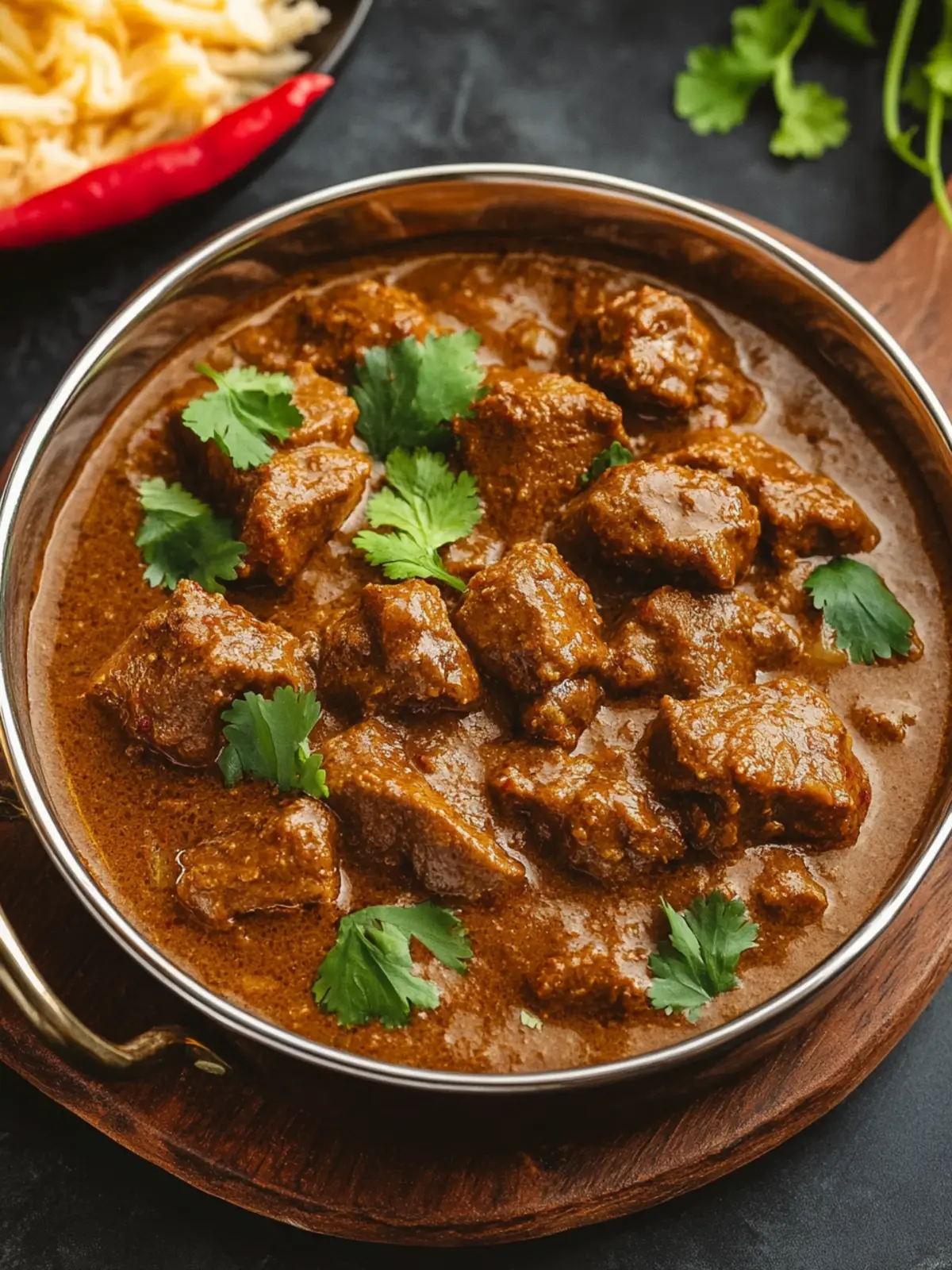 Savory Indian Vindaloo: Spicy and Tangy Meat Delight 3 Indian Vindaloo (Spicy and Tangy Meat Curry)