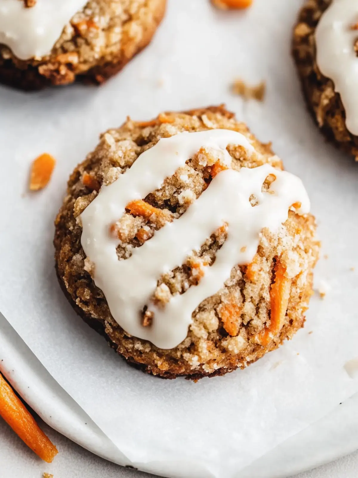 Delicious Carrot Cake Cookies with Cream Cheese Glaze 4 Carrot Cake Cookies