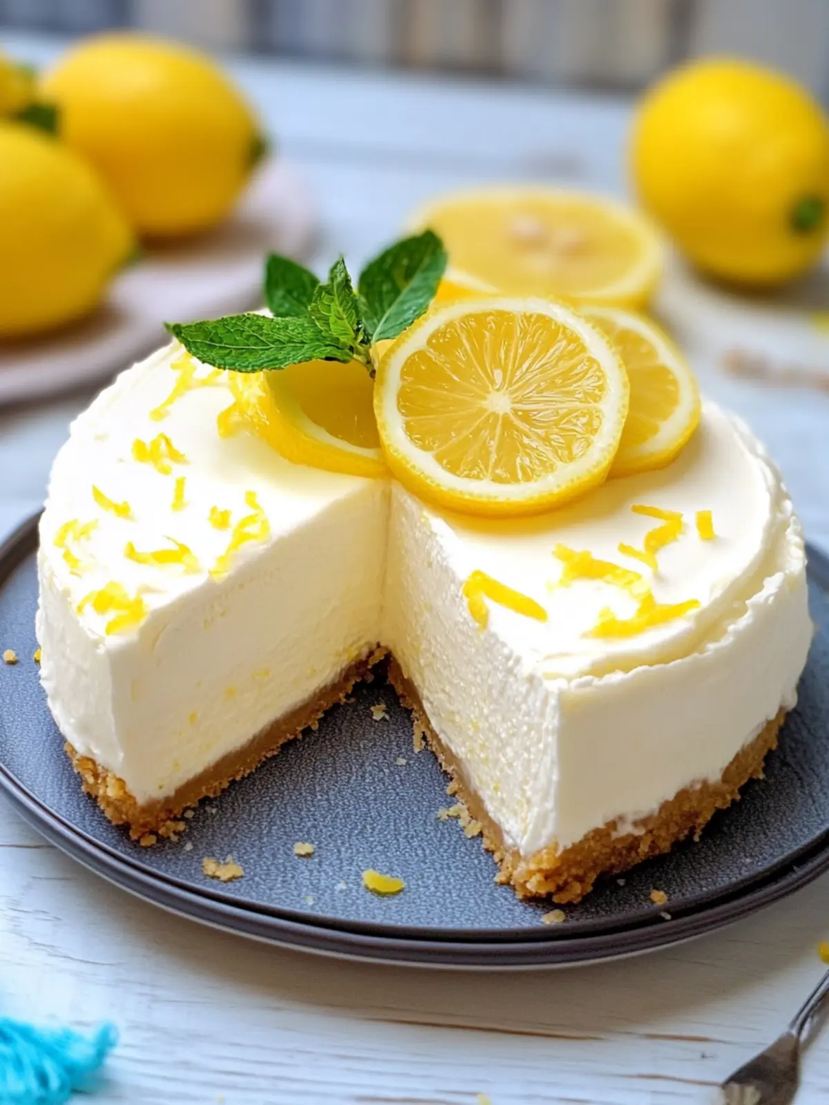 No Bake Lemon Cheesecake: Your Dream Summer Dessert! 2 No Bake Lemon Cheesecake