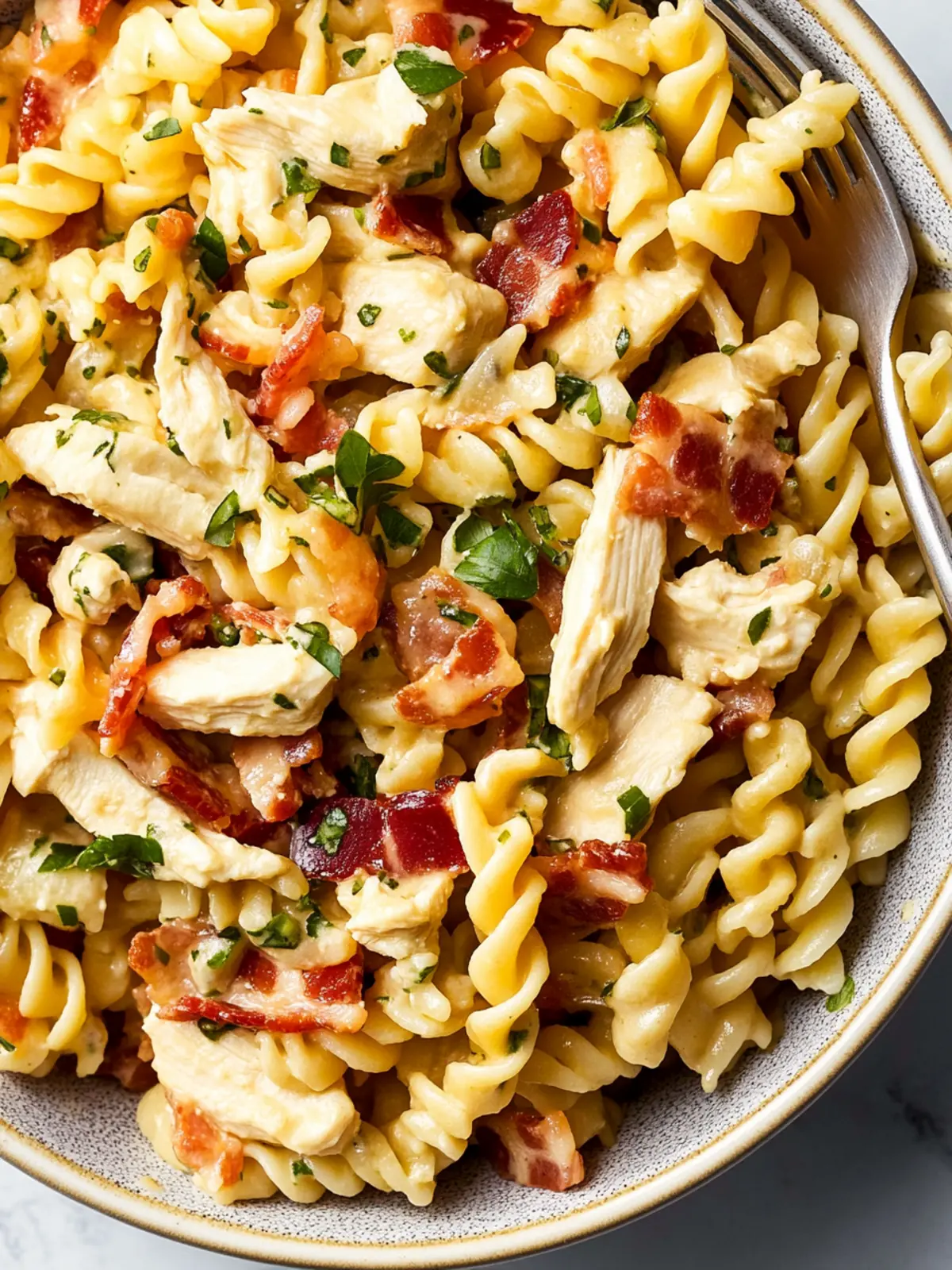Chicken-Bacon-Ranch Pasta Salad That's Perfectly Creamy 3 Chicken-Bacon-Ranch Pasta Salad