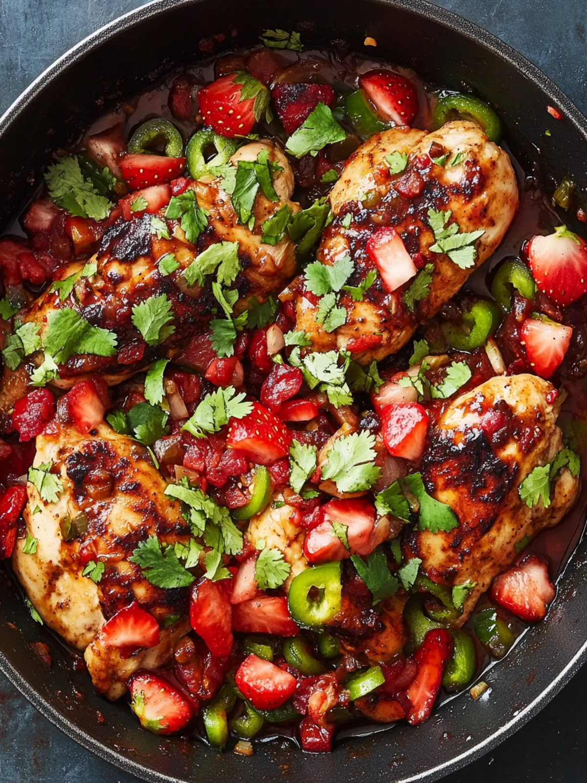 Sweet & Spicy Strawberry-Jalapeño Chicken for Dinner Delight 2 Strawberry-Jalapeño Chicken
