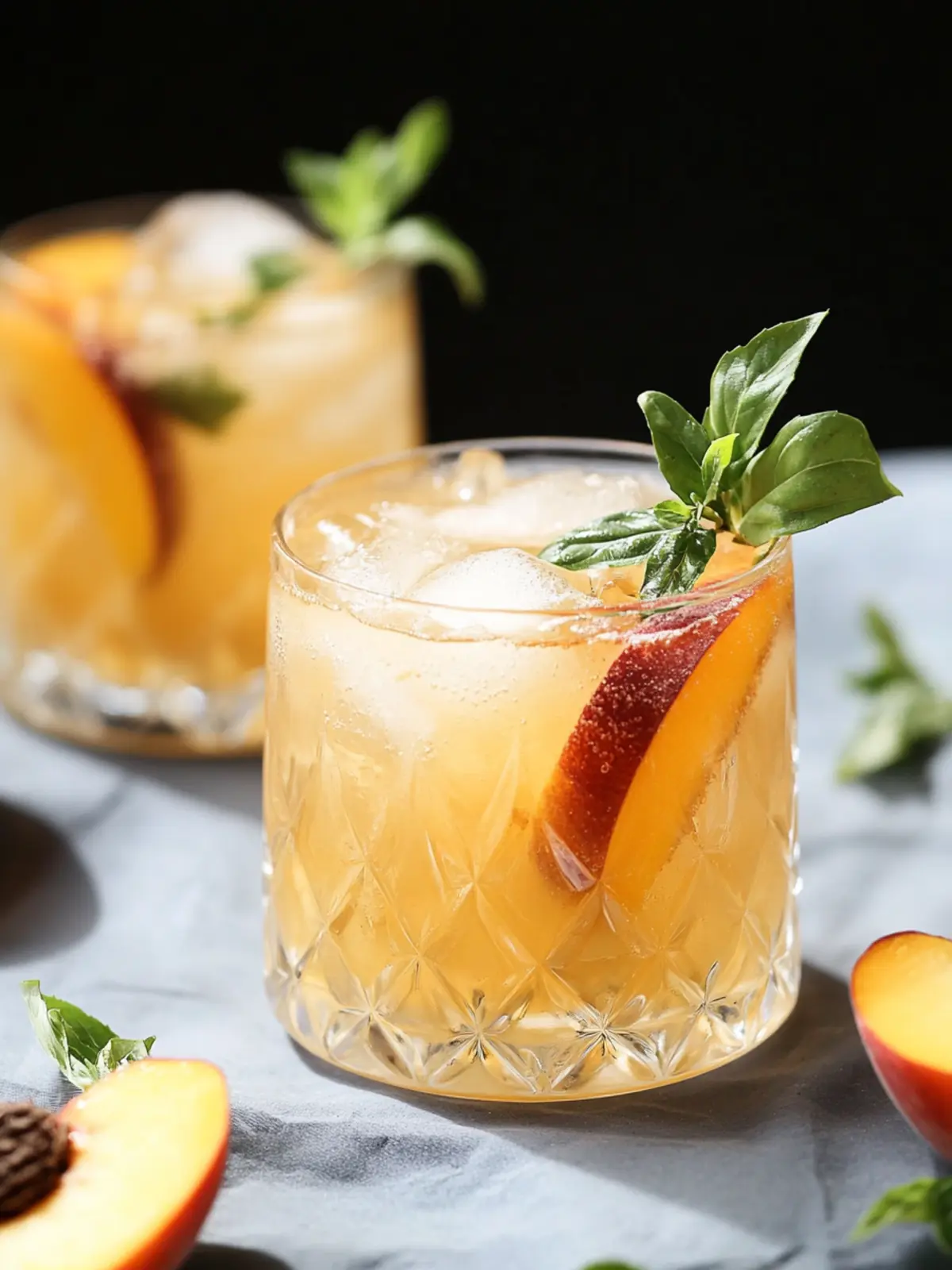 Delicious Sparkling Non-Alcoholic Sangria with Fresh Peaches 4 Sparkling Non Alcoholic Sangria with Fresh Peaches