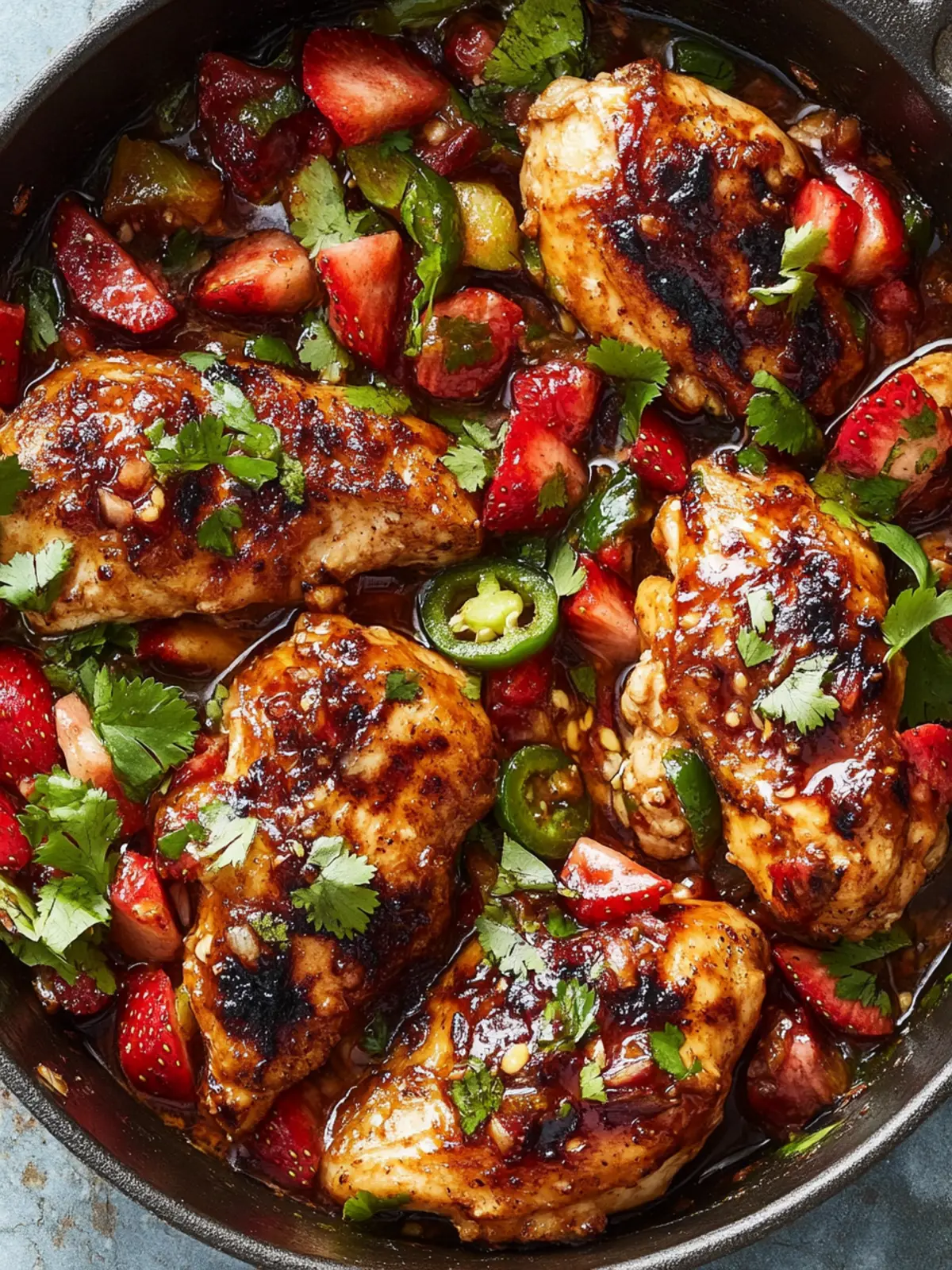 Sweet & Spicy Strawberry-Jalapeño Chicken for Dinner Delight 4 Strawberry-Jalapeño Chicken