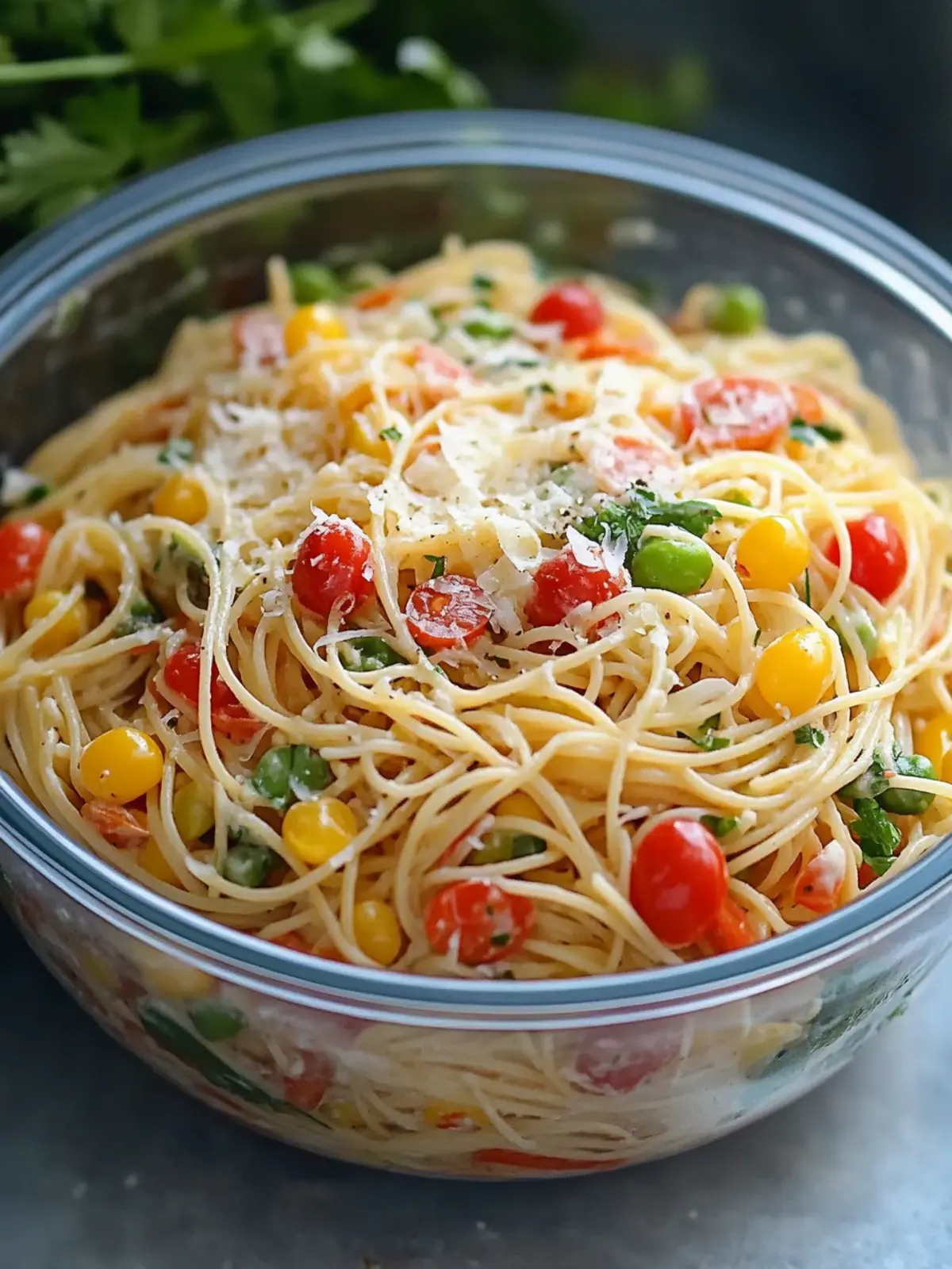 Fresh & Flavorful Spaghetti Salad Recipe for Easy Summer Fun 3 Spaghetti Salad Recipe (Easy, Fresh & Flavorful)