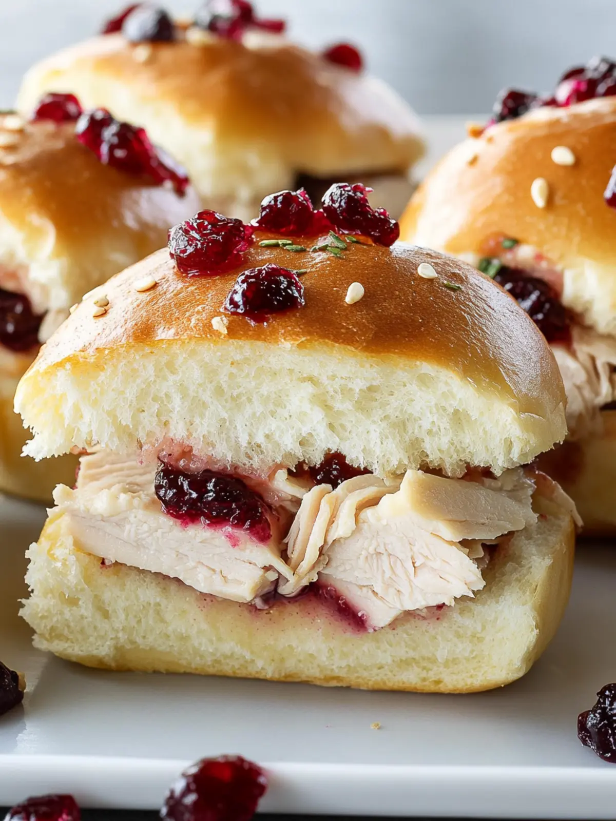 Savory Turkey Cranberry Sliders Ready in 20 Minutes 4 Turkey Cranberry Sliders ready in 20 minutes