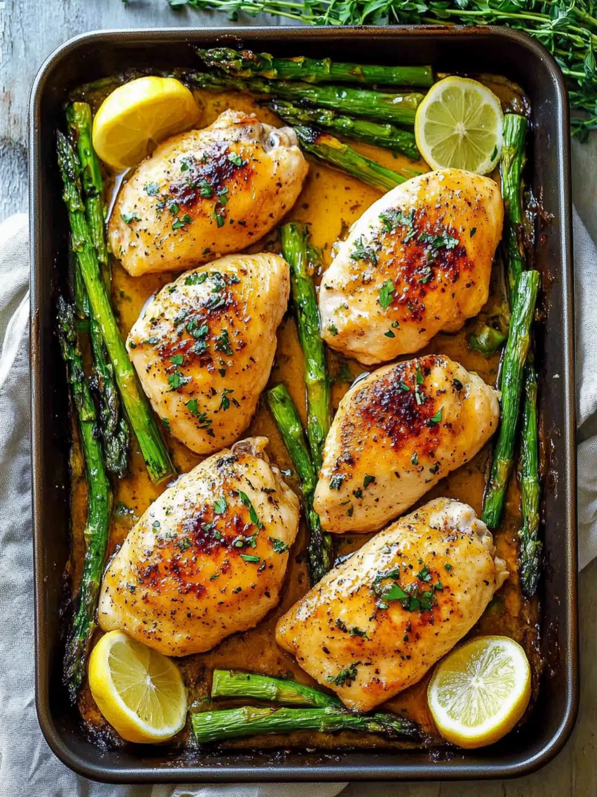 One Pan Honey Lemon Chicken and Asparagus for Busy Nights 5 One Pan Honey Lemon Chicken and Asparagus