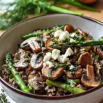 Warm Mushroom, Roasted Asparagus and Wild Rice Salad with Feta Delight 7 Warm Mushroom, Roasted Asparagus and Wild Rice Salad with Feta