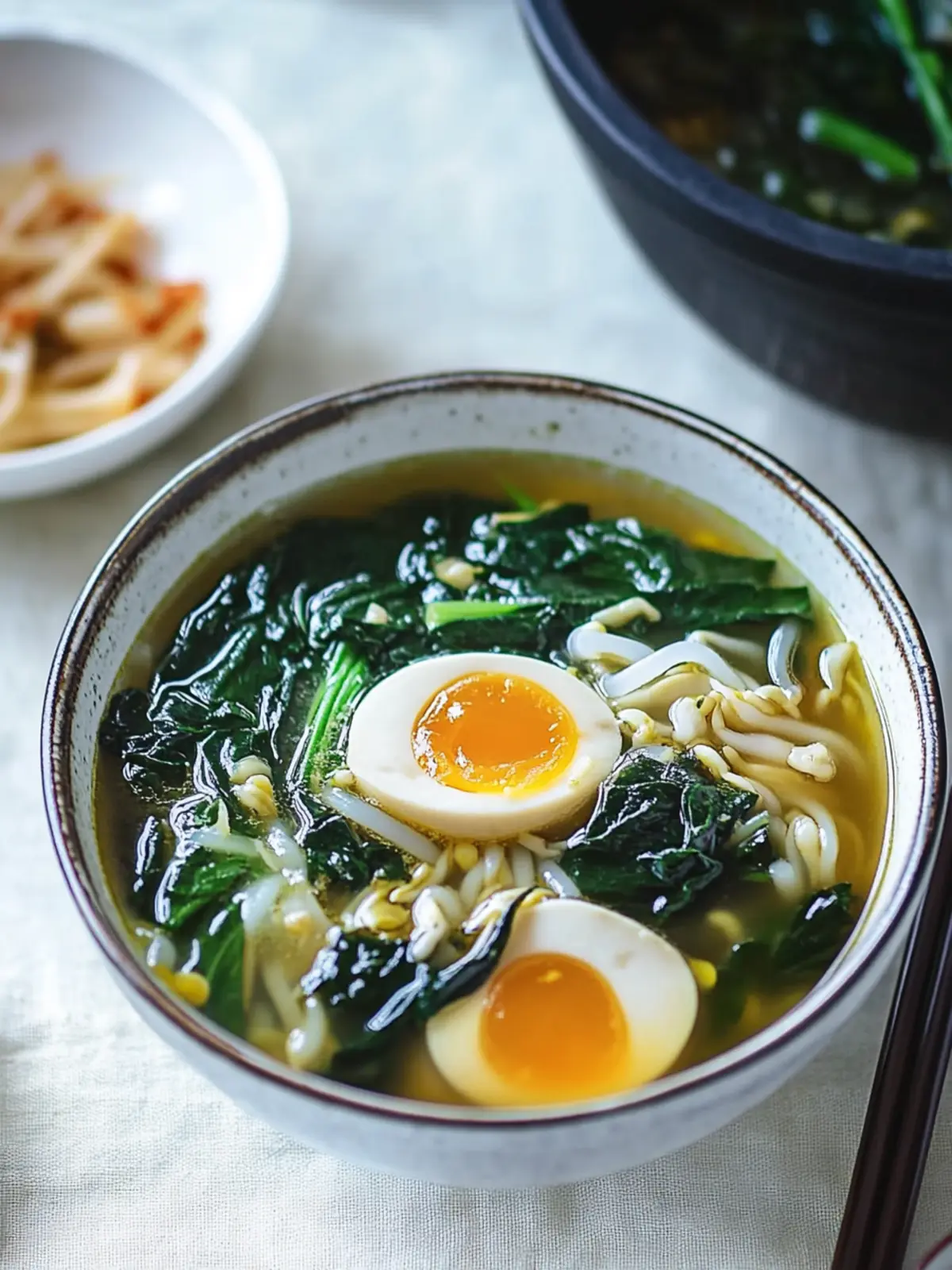 Delightful Sigeumchi Doenjang Guk: Refreshing Spinach Soup 5 Sigeumchi Doenjang Guk (Spinach Doenjang Soup)