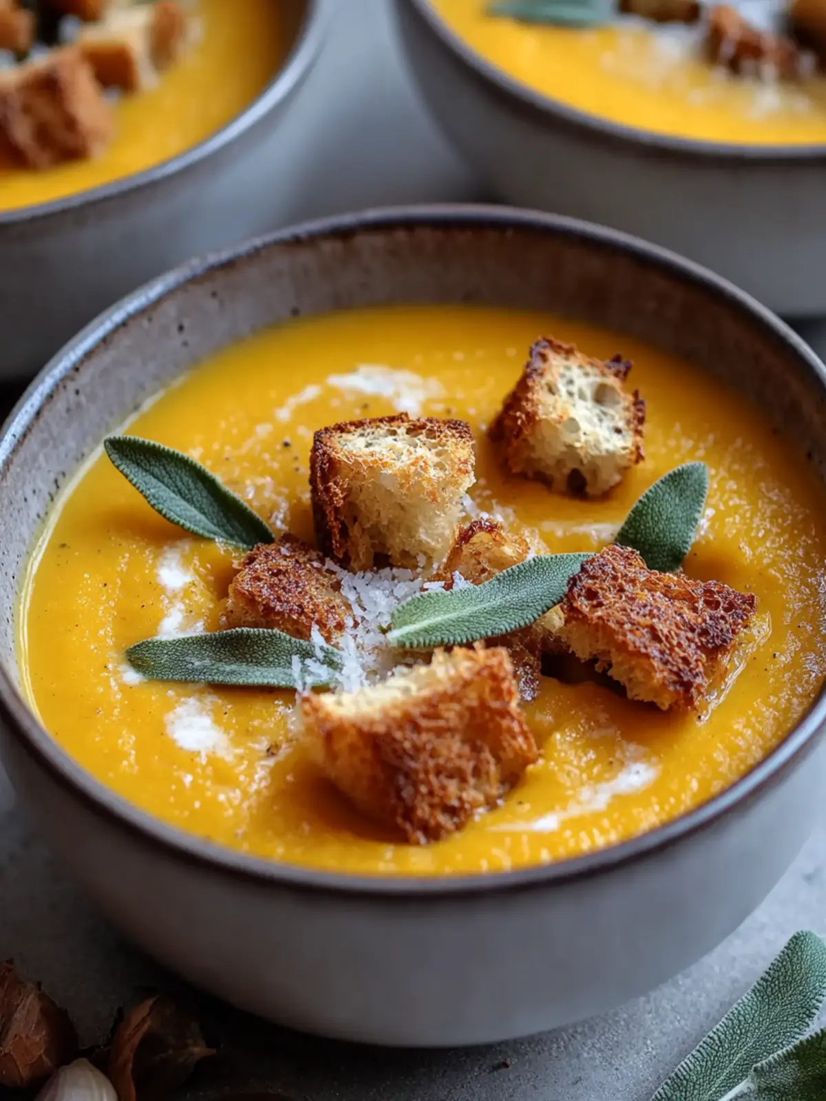 Creamy Pumpkin Soup with Sage Croutons for Cozy Nights 3 Pumpkin Soup with Sage Croutons
