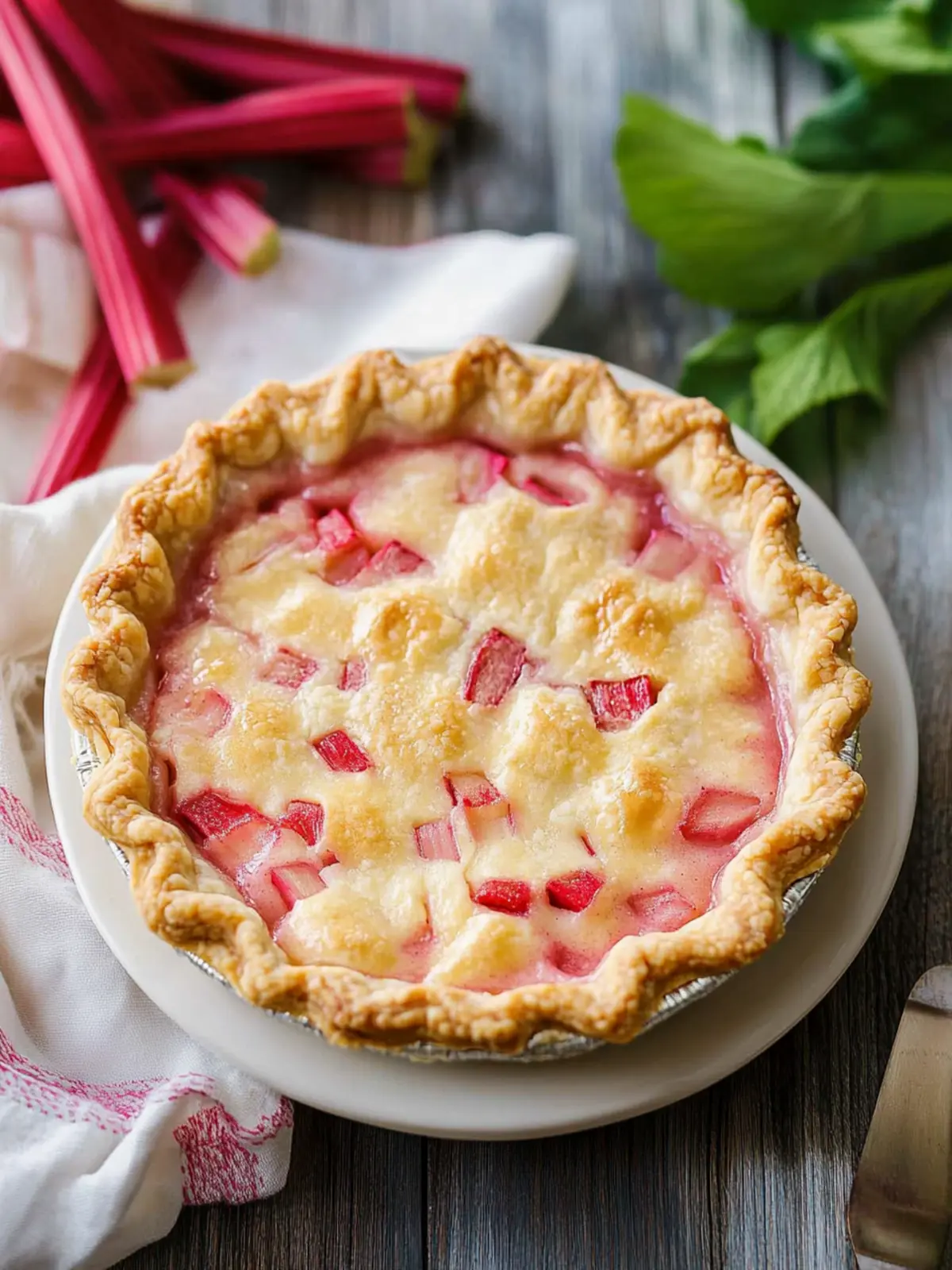 Deliciously Creamy Rhubarb Custard Pie You’ll Love to Bake 3 Rhubarb Custard Pie
