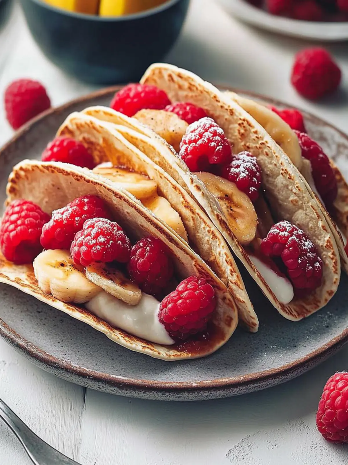Raspberry-Banana Breakfast Tacos for a Sweet Morning Treat 2 Raspberry-Banana Breakfast Tacos