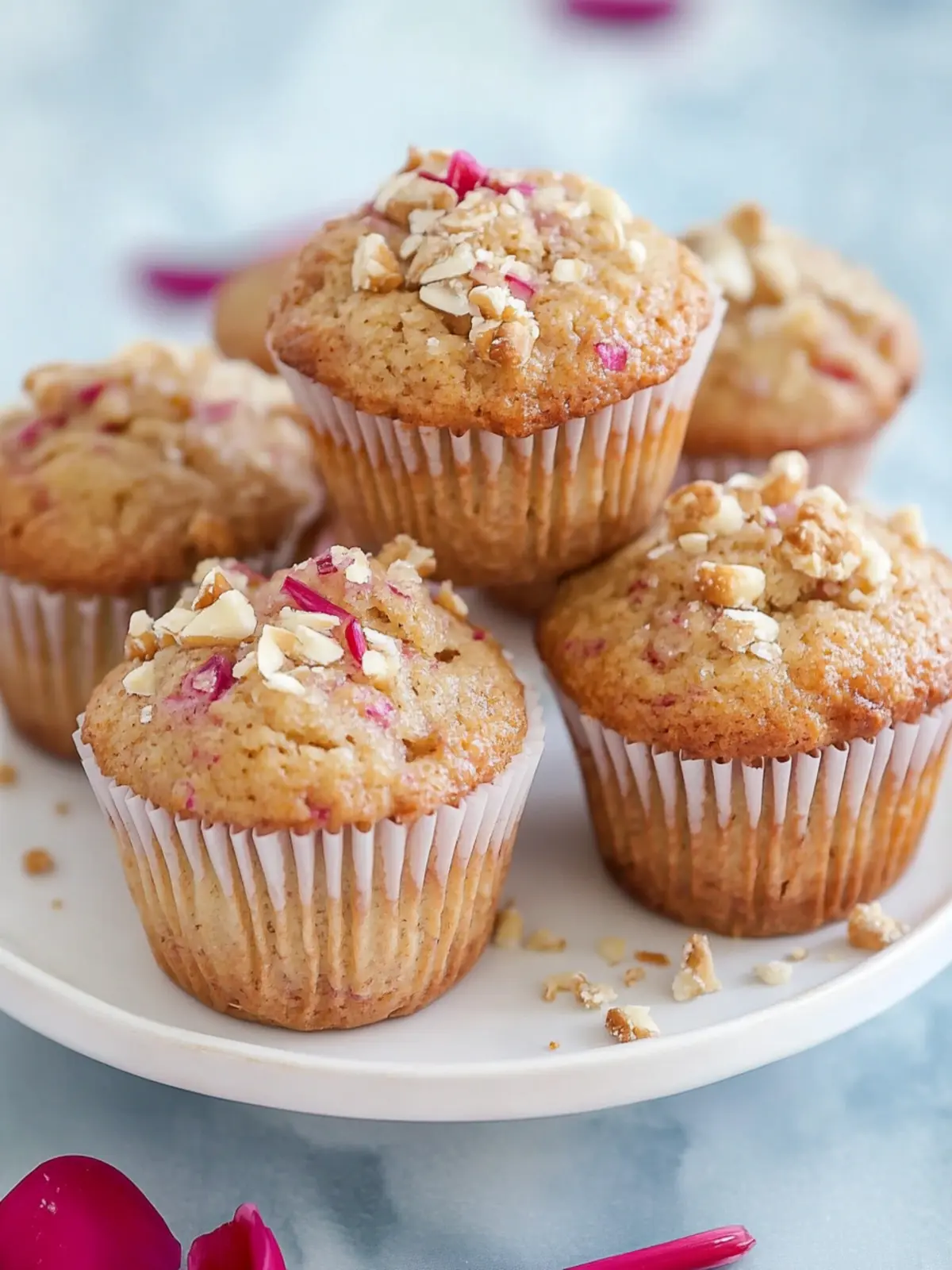 Irresistible Healthy Rhubarb Muffins (Weight Watchers Friendly) 2 Healthy Rhubarb Muffins (Weight Watchers Friendly)