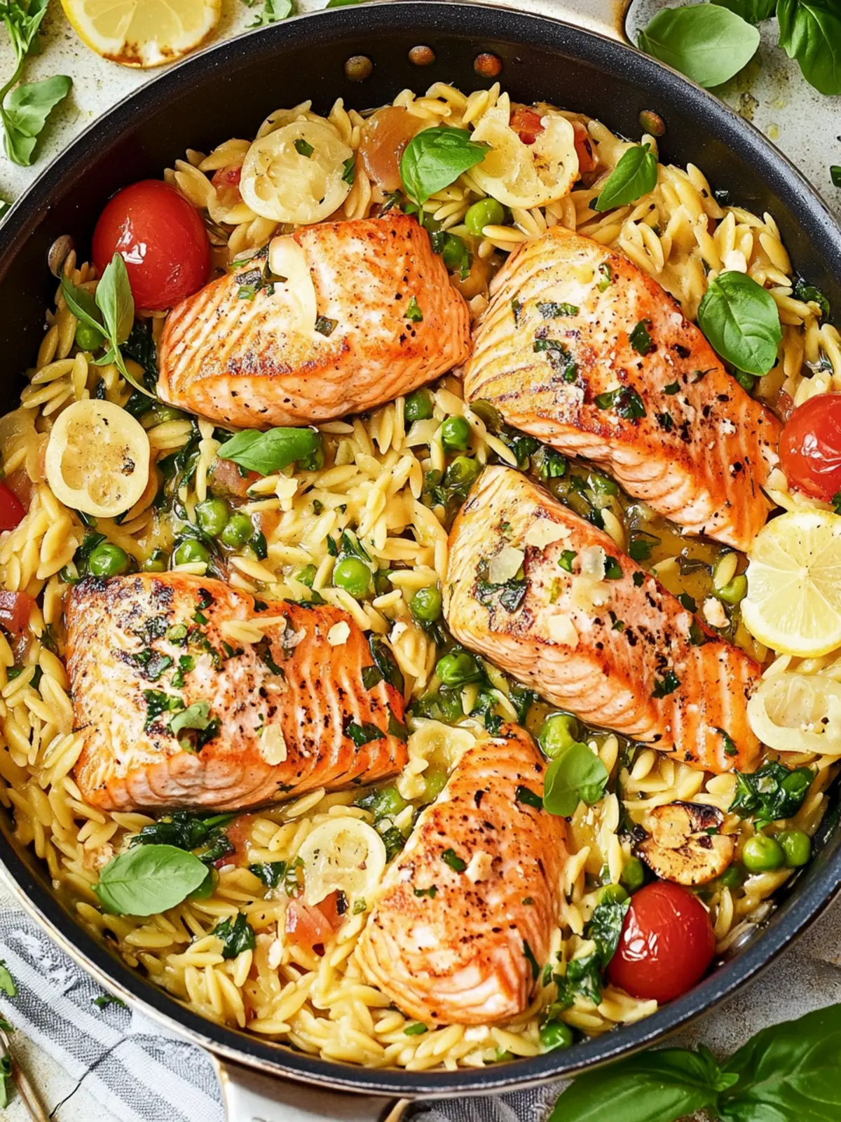 One-Pan Salmon and Orzo: A Flavorful, Easy Dinner Delight 3 One-Pan Salmon and Orzo