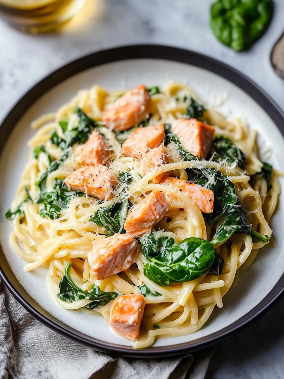Creamy Spinach Salmon Pasta: Quick Healthy Delight at Home 5 Spinach Salmon Pasta