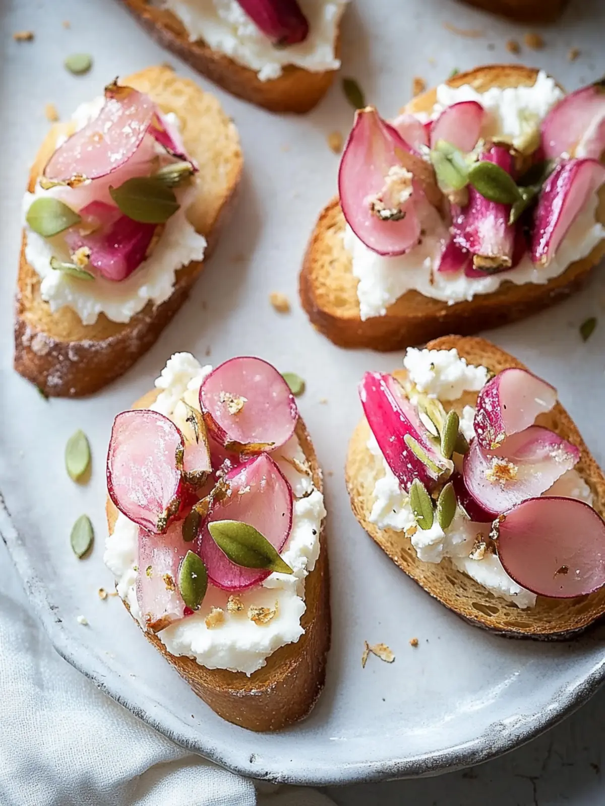 Rhubarb Goat Cheese Crostini: A Sweet-Savory Delight 5 rhubarb goat cheese crostini