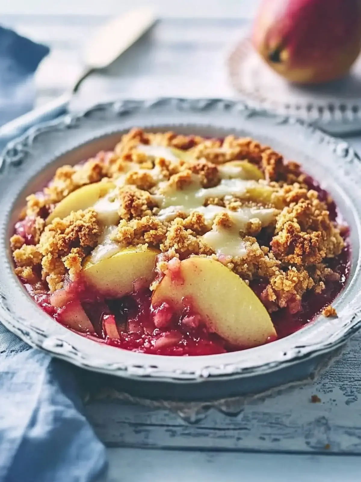 Delicious Rhubarb & Pear Crumble for Cozy Family Nights 4 Rhubarb & pear crumble