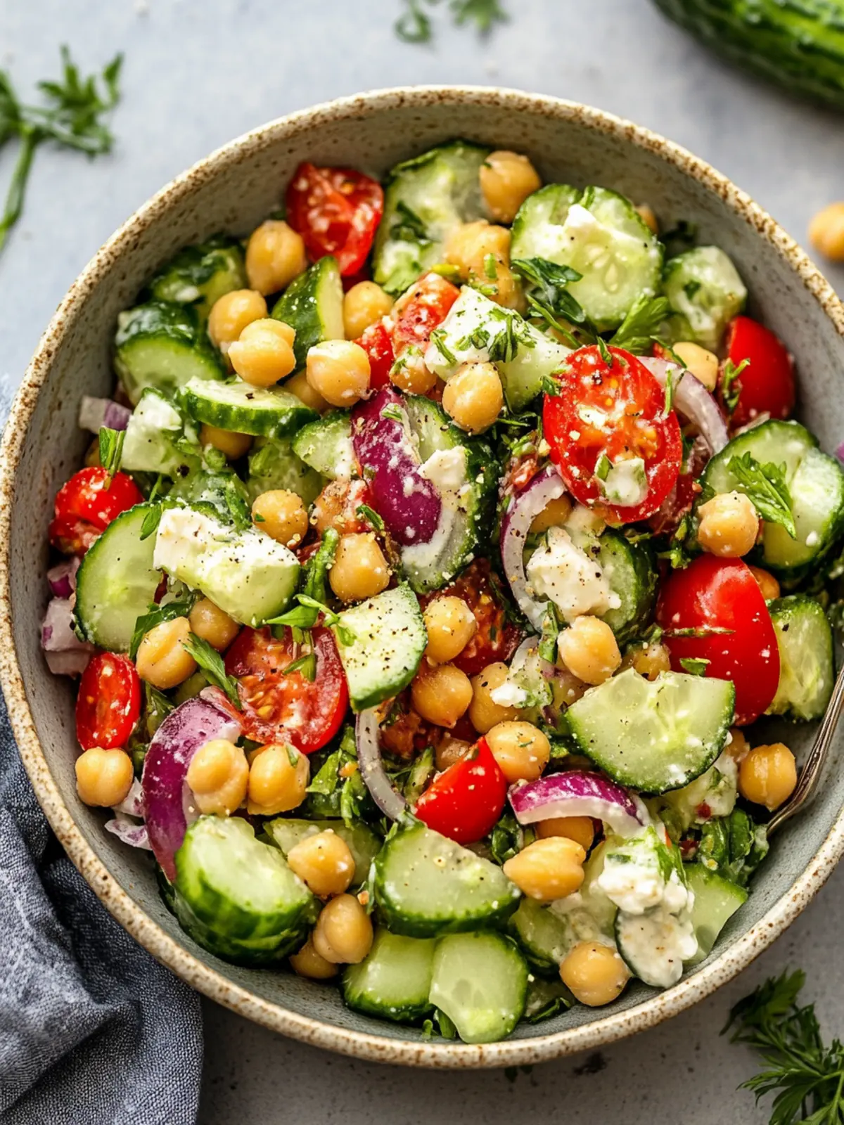 Refreshing Mediterranean Cucumber Chickpea Salad That Wows 2 Mediterranean Cucumber Chickpea Salad