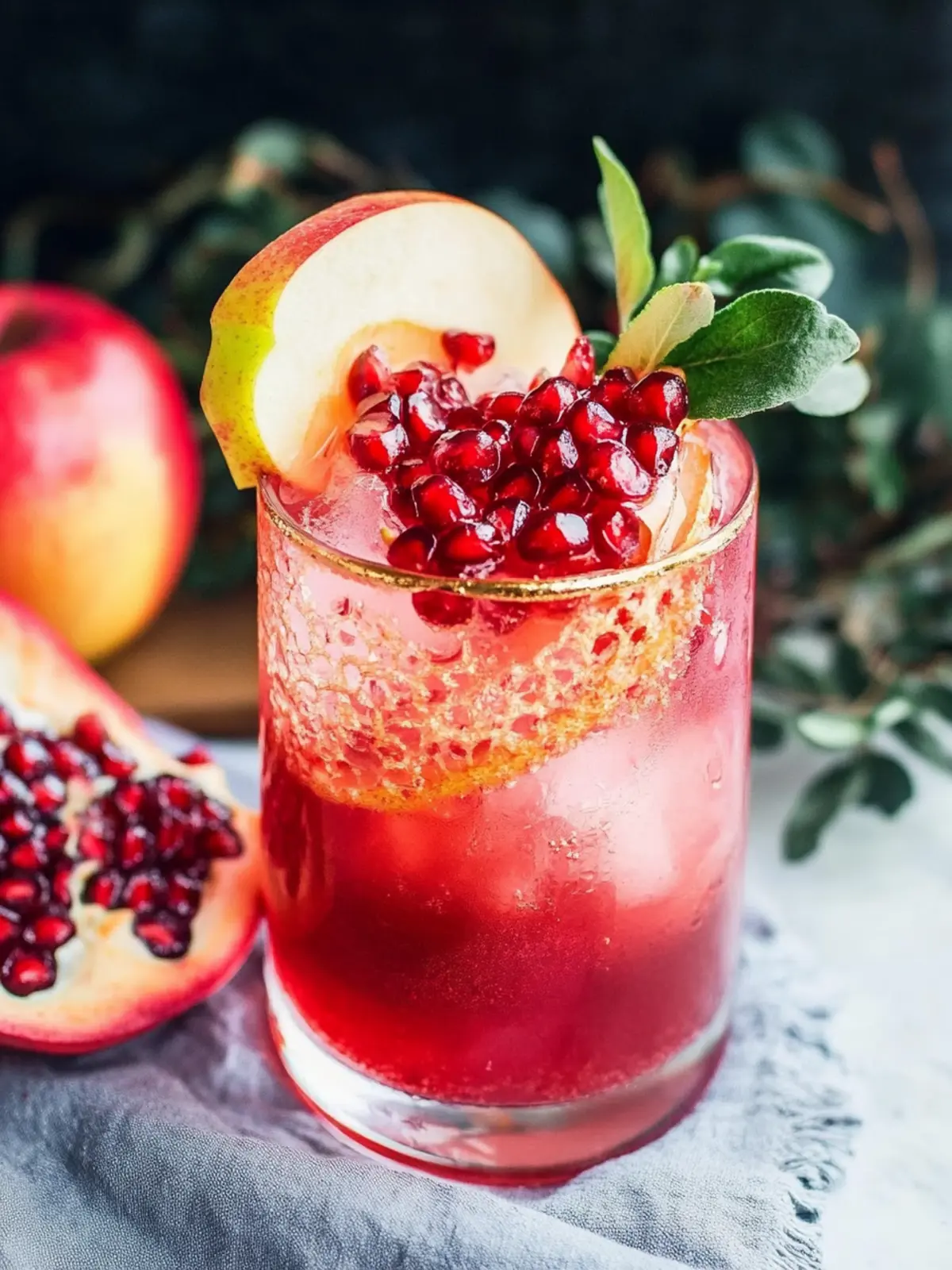 Delicious Apple & Pomegranate Mocktail for Festive Cheers 2 Apple & Pomegranate Mocktail