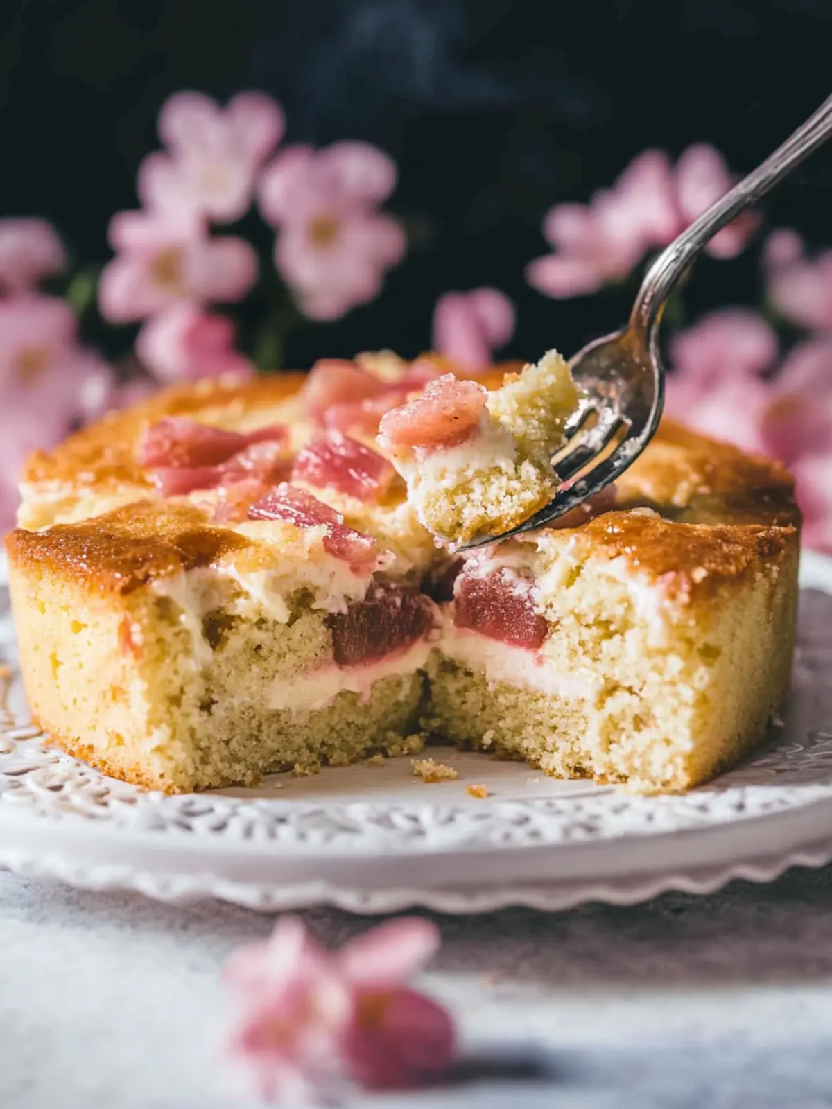Easy Rhubarb Custard Cake That Will Win Your Heart 2 Easy Rhubarb Custard Cake