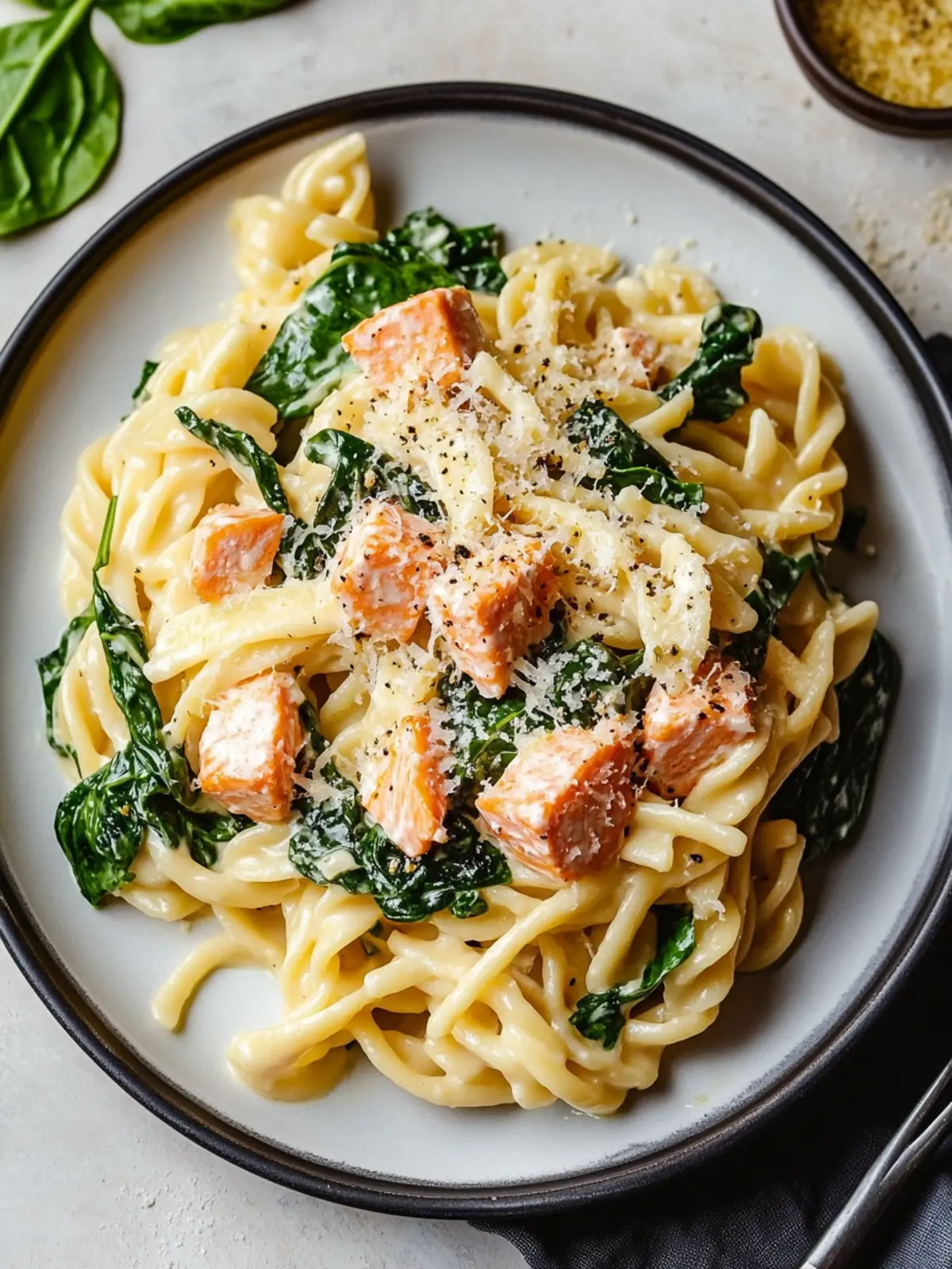 Creamy Spinach Salmon Pasta: Quick Healthy Delight at Home 4 Spinach Salmon Pasta