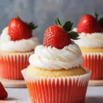 Irresistibly Moist Strawberry Cupcakes with Whipped Cream Frosting 9 Strawberry Cupcakes with Whipped Cream Frosting