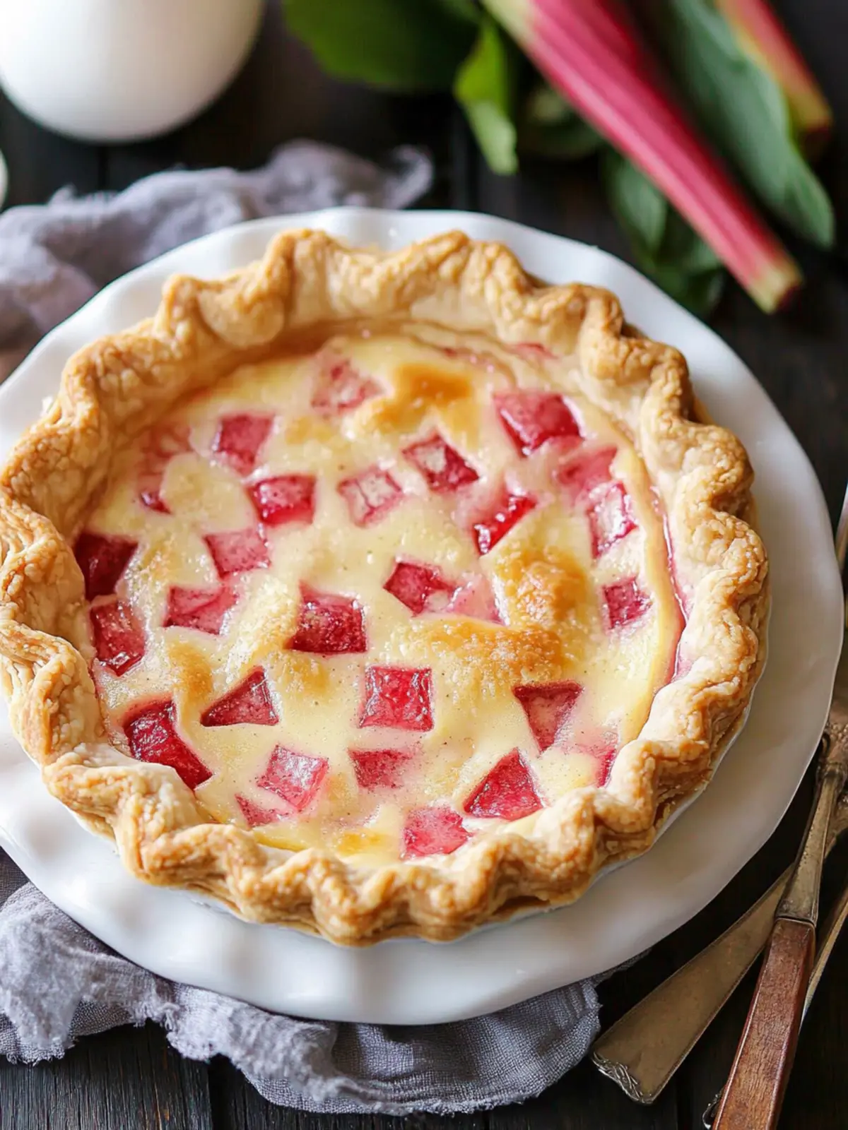 Deliciously Creamy Rhubarb Custard Pie You’ll Love to Bake 4 Rhubarb Custard Pie
