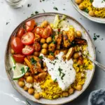 Shawarma Chickpea Bowls with Turmeric Rice & Creamy Sauce 8 Shawarma Chickpea Bowls with Turmeric Rice & Garlicky White Sauce