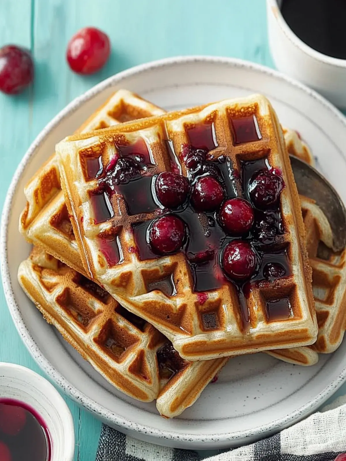Cherry Chip Waffles with Cherry Syrup: Your New Breakfast Obsession 4 Cherry Chip Waffles with Cherry Syrup