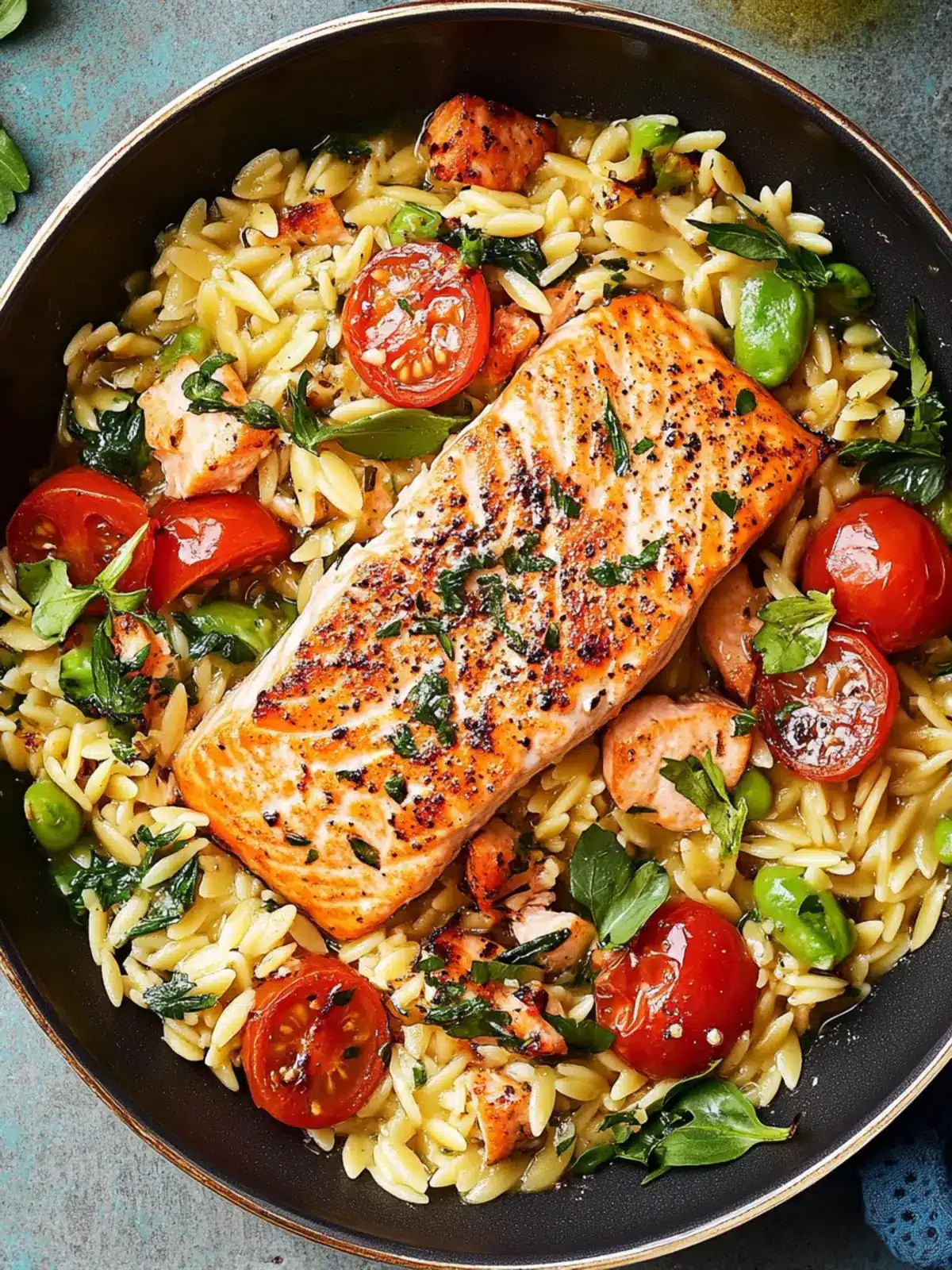 One-Pan Salmon and Orzo: A Flavorful, Easy Dinner Delight 5 One-Pan Salmon and Orzo