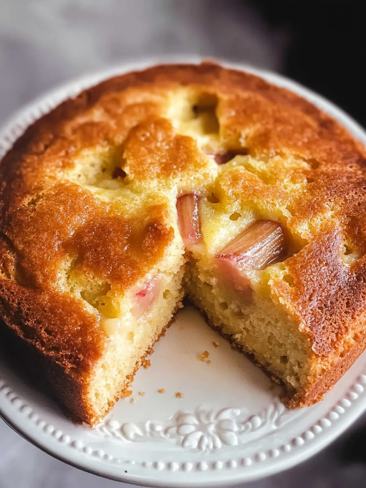 Easy Rhubarb Custard Cake That Will Win Your Heart 3 Easy Rhubarb Custard Cake