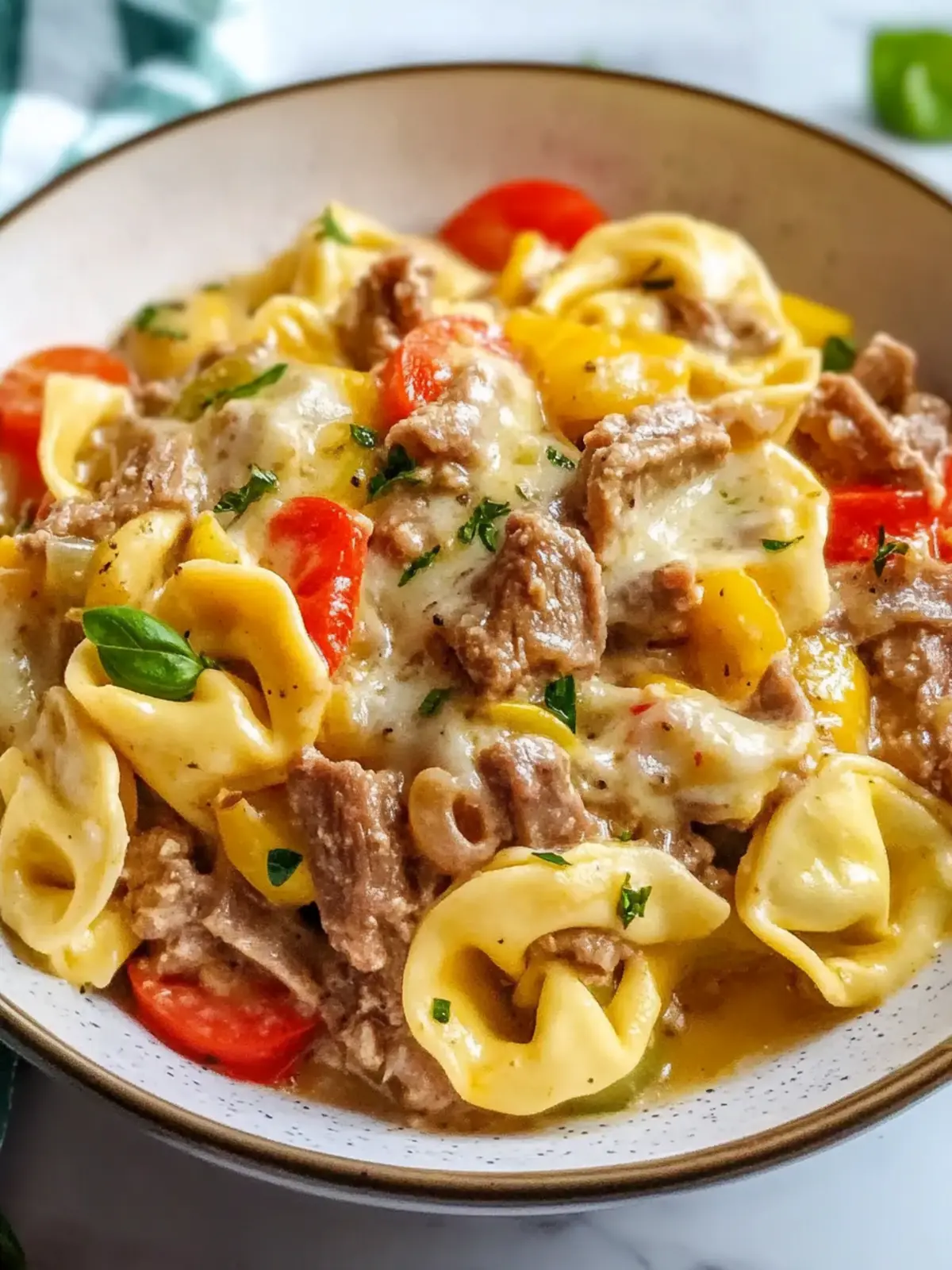 Crock Pot Cheesesteak Tortellini Recipe for Ultimate Comfort 5 Crock Pot Cheesesteak Tortellini Recipe