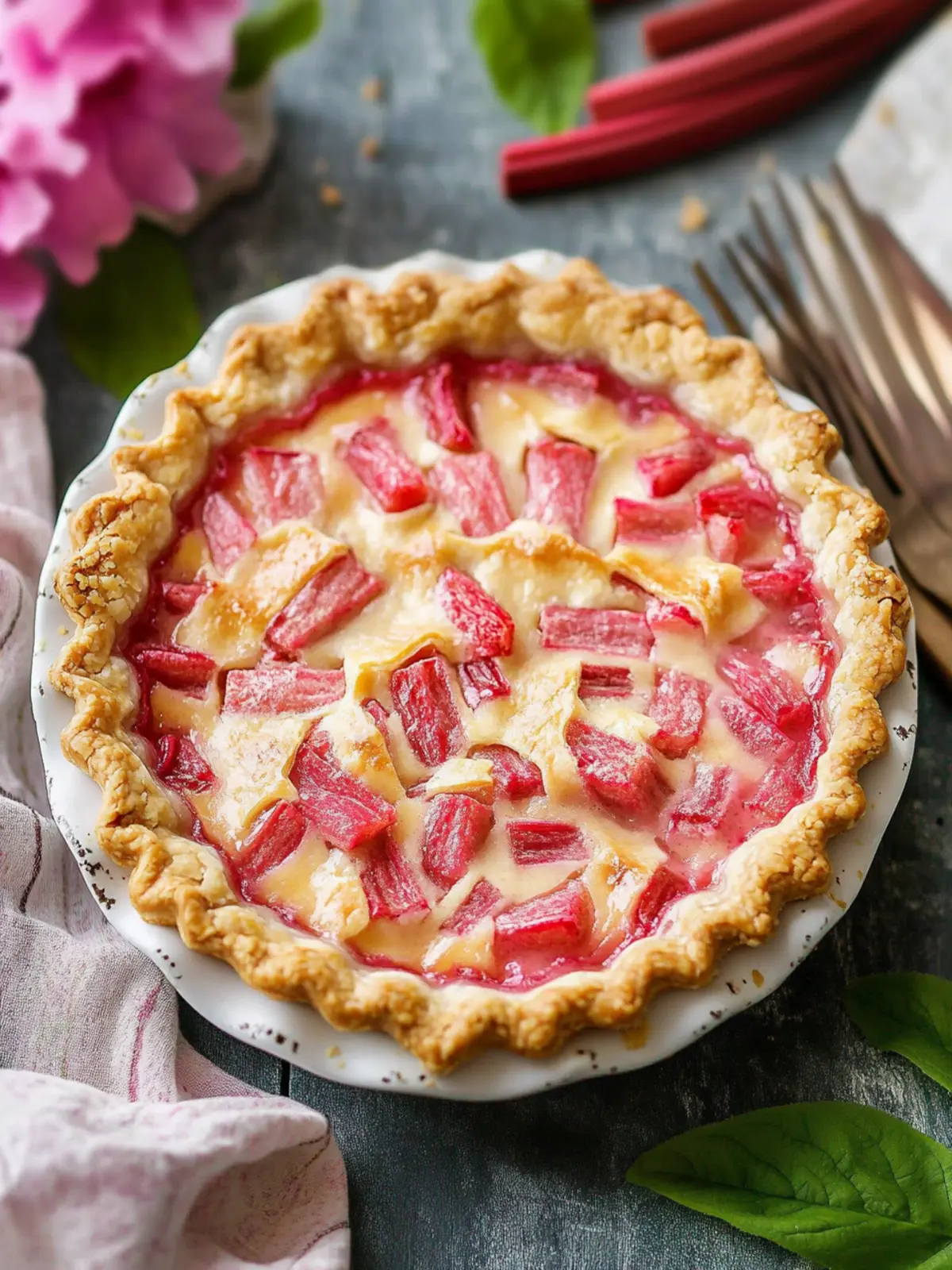 Deliciously Creamy Rhubarb Custard Pie You’ll Love to Bake 2 Rhubarb Custard Pie