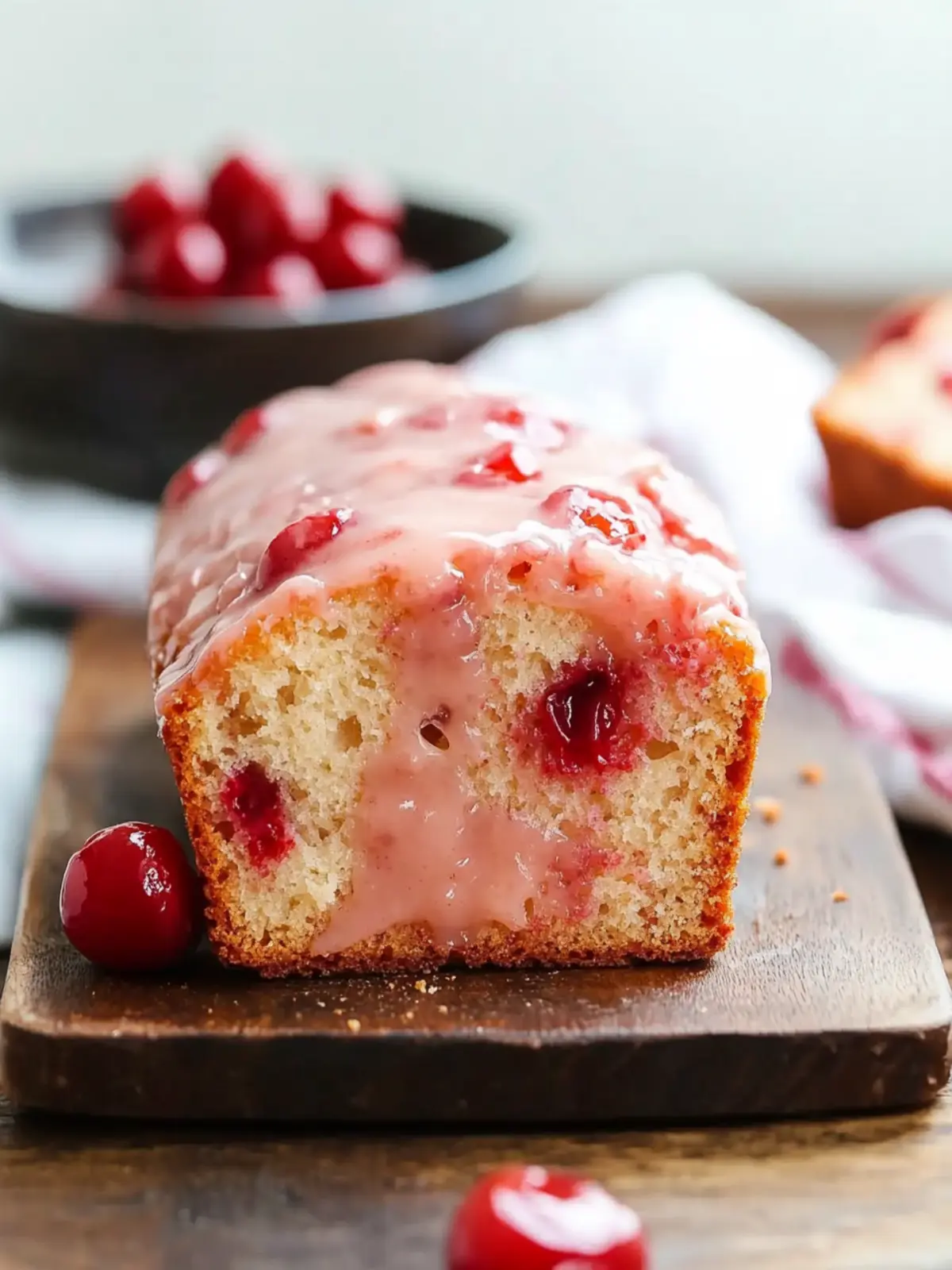 Sweet Soft Cherry Bread with Cherry-Almond Glaze Bliss 2 Sweet Soft Cherry Bread with Cherry-Almond Glaze