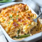 Cheesy Bacon Pasta Bake With Green Beans That's Pure Comfort 2 Cheesy Bacon Pasta Bake With Green Beans