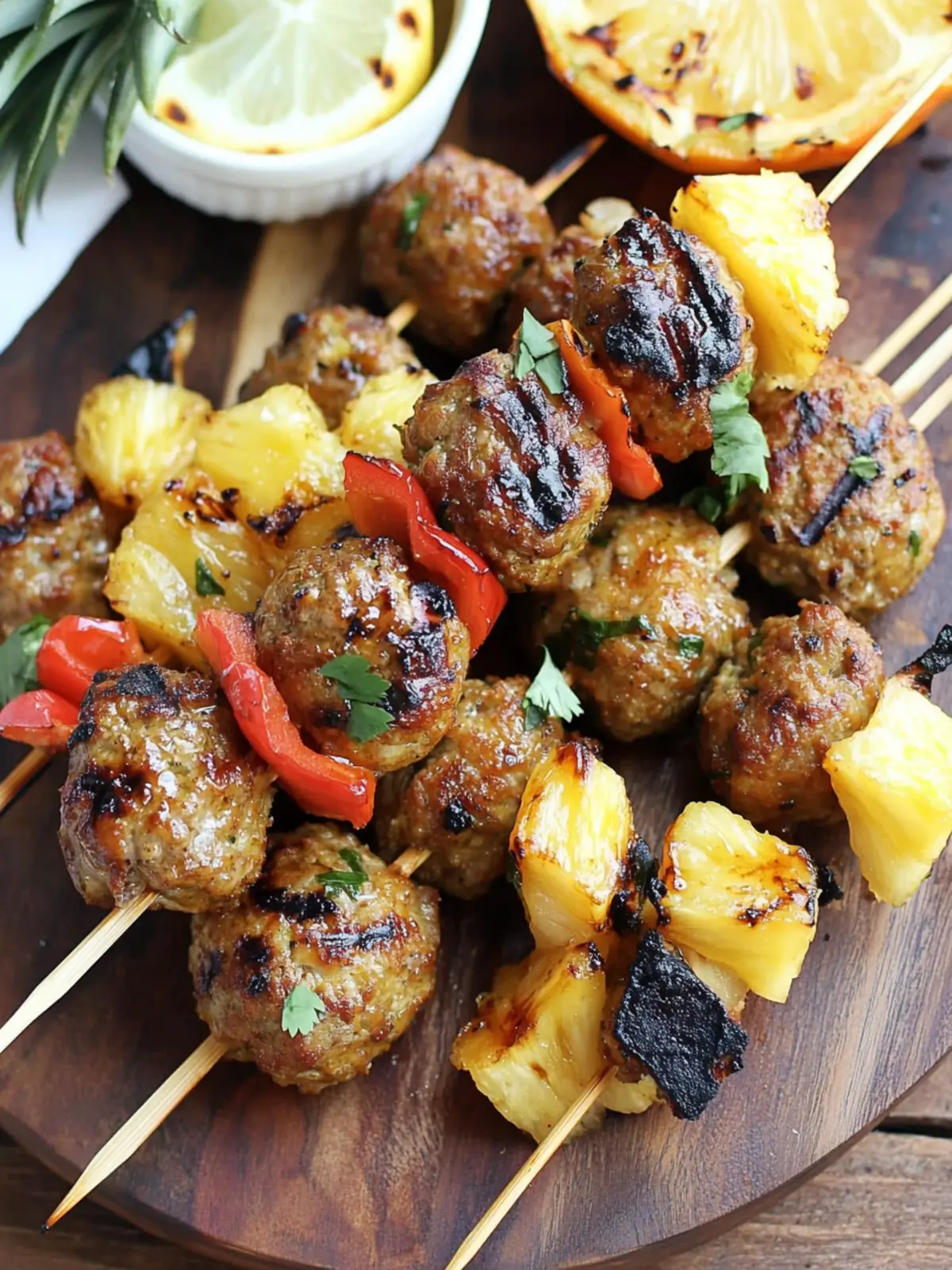 Savor Summer with Easy Grilled Pineapple Meatball Skewers 2 Easy Grilled Pineapple Meatball Skewers