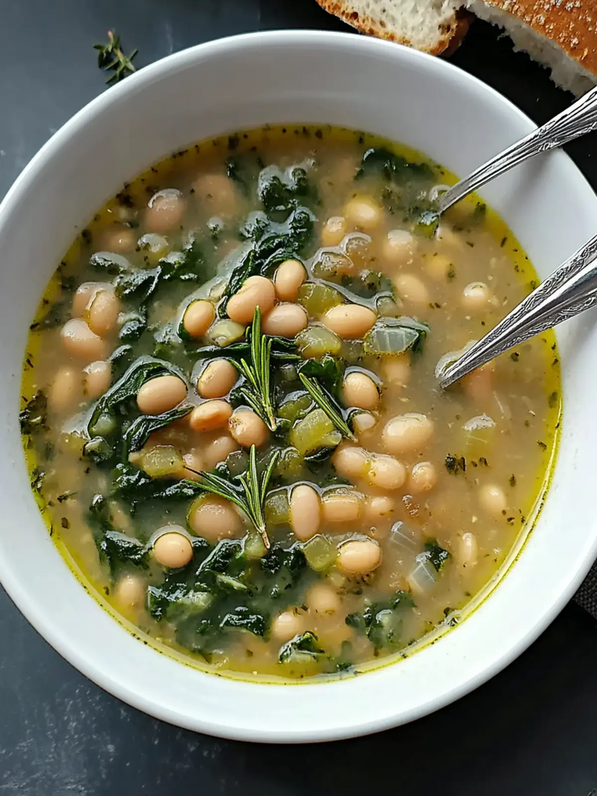 Delicious Hearty White Bean and Spinach Soup Recipe You’ll Love 4 Hearty White Bean and Spinach Soup with Rosemary and Garlic Recipe