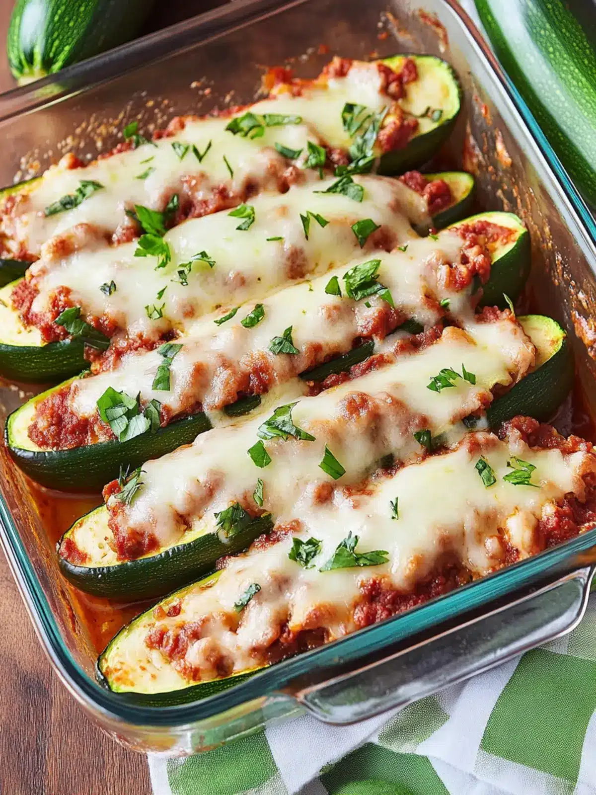 Lasagna-Stuffed Zucchini Boats: A Flavorful Low-Carb Delight 5 Lasagna-Stuffed Zucchini