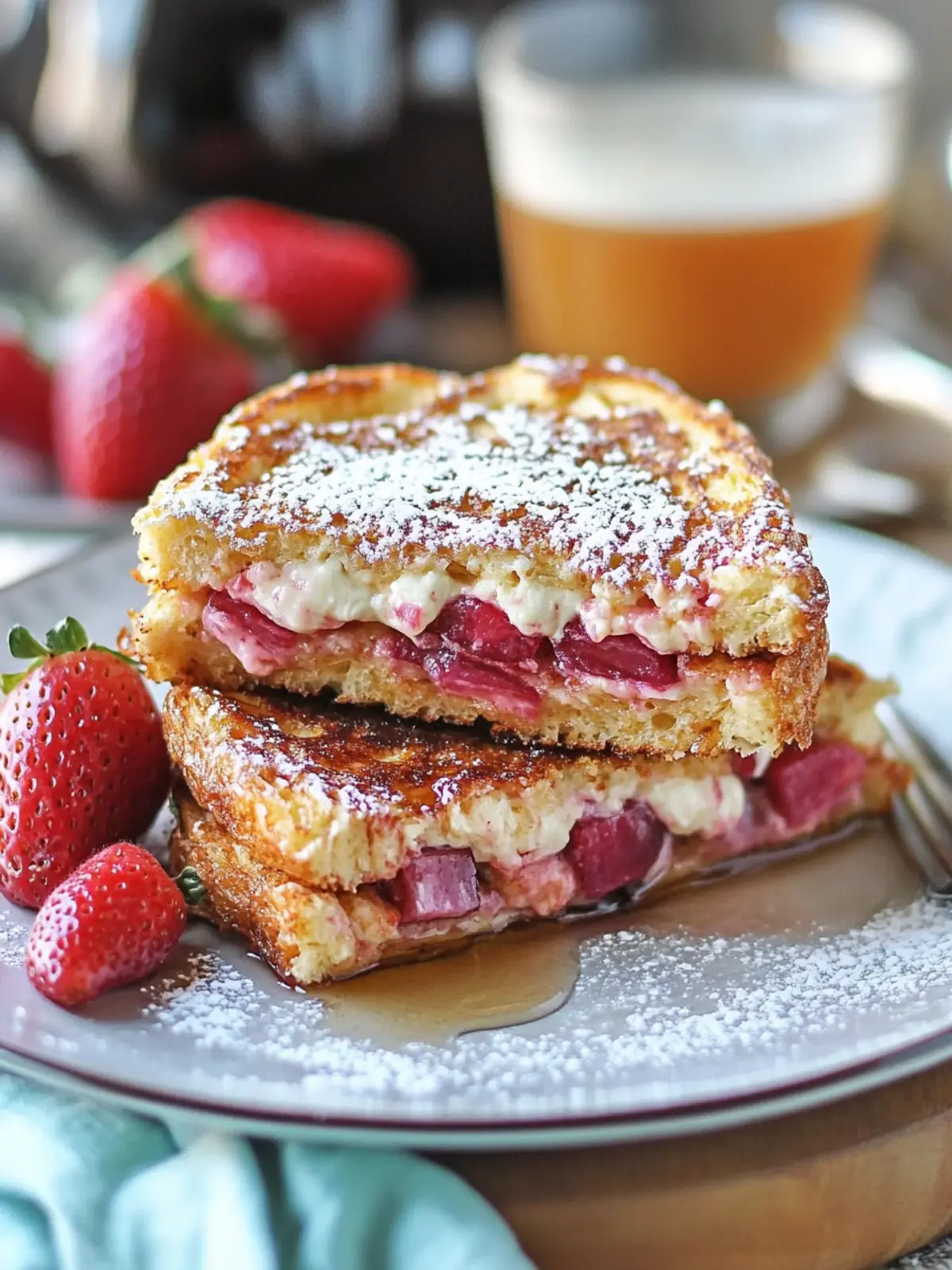 Indulge in Mascarpone Rhubarb Stuffed French Toast Magic 3 Mascarpone Rhubarb Stuffed French Toast