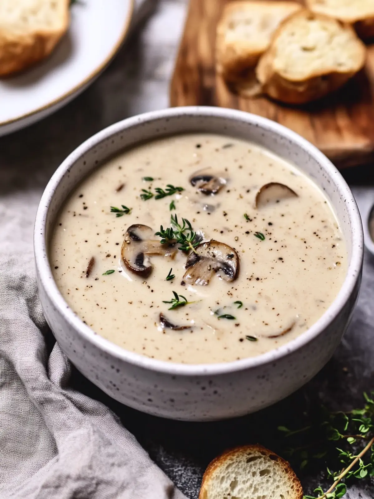 Rich Cream of Mushroom Soup Recipe – A Cozy Classic Delight 2 Cream of Mushroom Soup