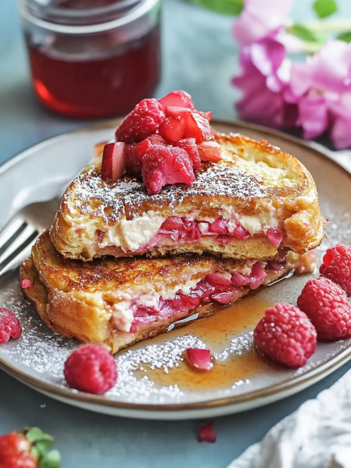 Indulge in Mascarpone Rhubarb Stuffed French Toast Magic 4 Mascarpone Rhubarb Stuffed French Toast