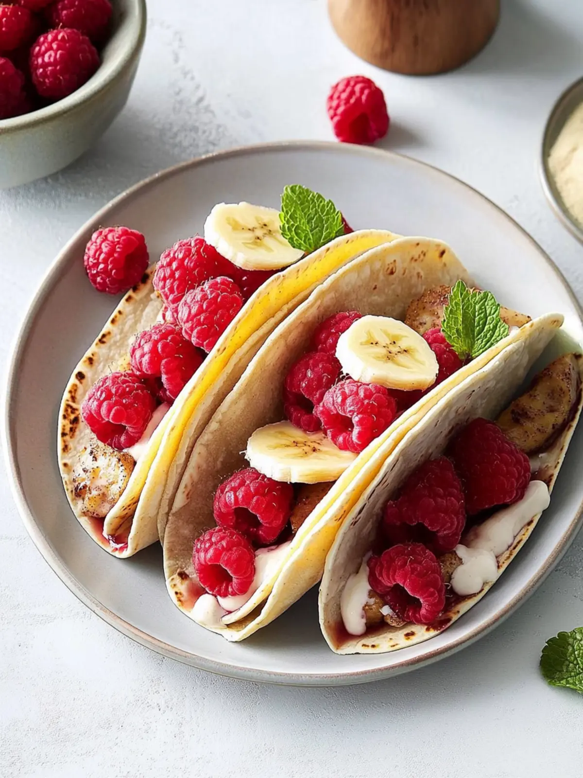 Raspberry-Banana Breakfast Tacos for a Sweet Morning Treat 4 Raspberry-Banana Breakfast Tacos