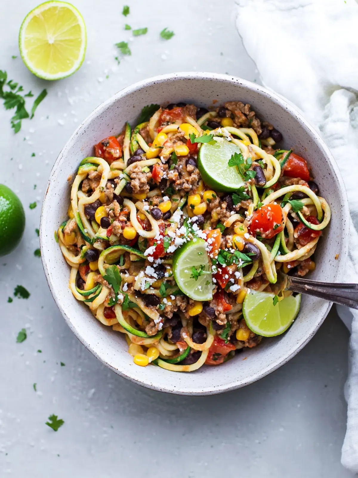 Savory Burrito Zoodles: Your Low-Carb Flavor Escape 4 Burrito Zoodles