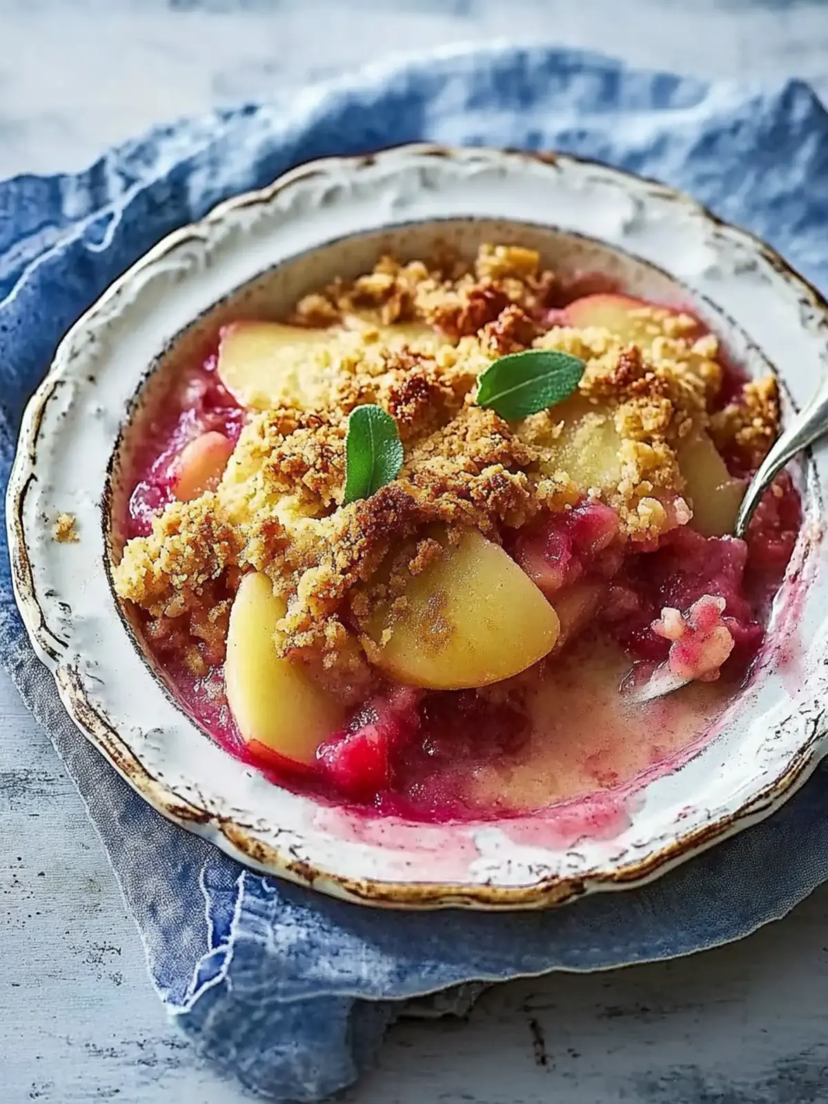 Delicious Rhubarb & Pear Crumble for Cozy Family Nights 2 Rhubarb & pear crumble