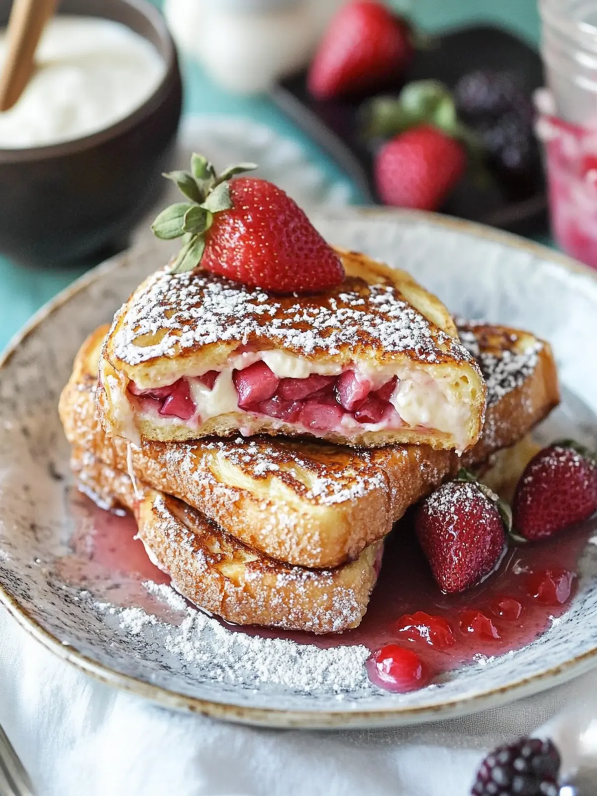 Indulge in Mascarpone Rhubarb Stuffed French Toast Magic 2 Mascarpone Rhubarb Stuffed French Toast